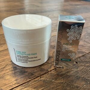 Bundle of New Serious Skincare Pure Pep Fading Fluid Pads &  Fading Fluid